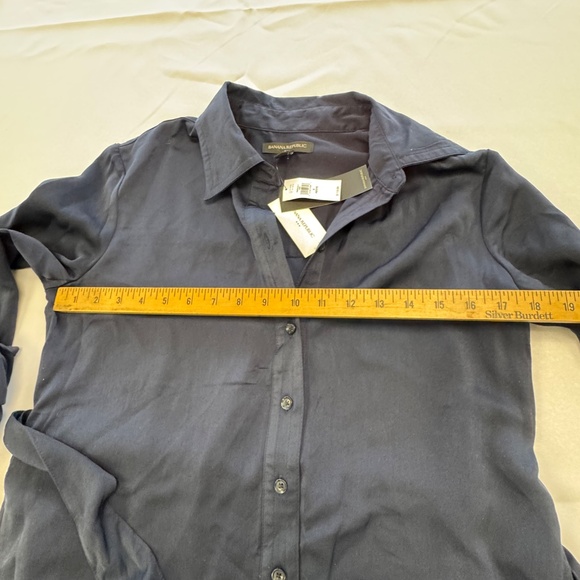 Banana Republic Navy Shirt Dress Size SP - Picture 7 of 10